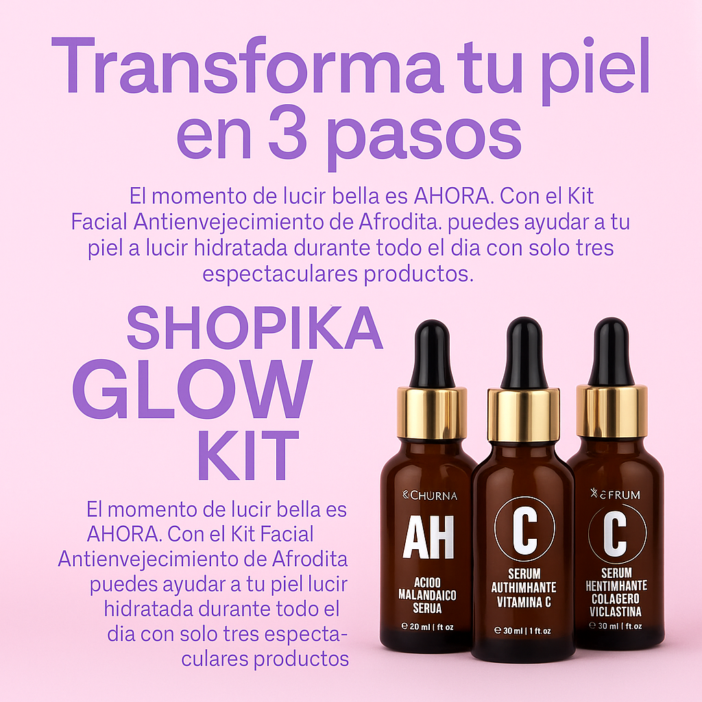 Afrodita Glow: Kit Facial Lifting 3 en 1